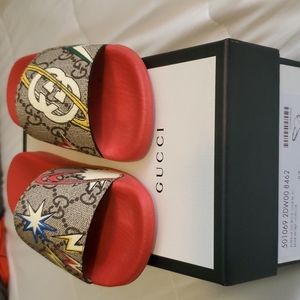 Gucci Supreme GG Lightning Slides